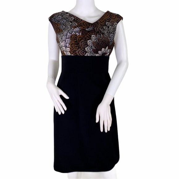 Maggy London Dresses & Skirts - Maggie London Animal Print Black Sheath Dress 6